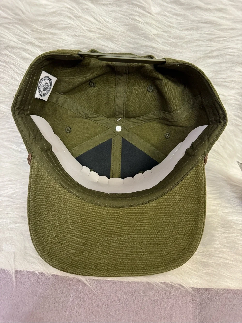 Smokey Bear Olive Green Patch Snapback Hat - Picture 4 of 4